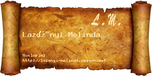 Lazányi Melinda névjegykártya